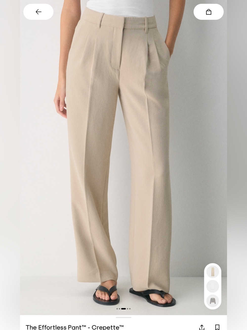 NEW Wilfred effortless pants wider - marcona beige
